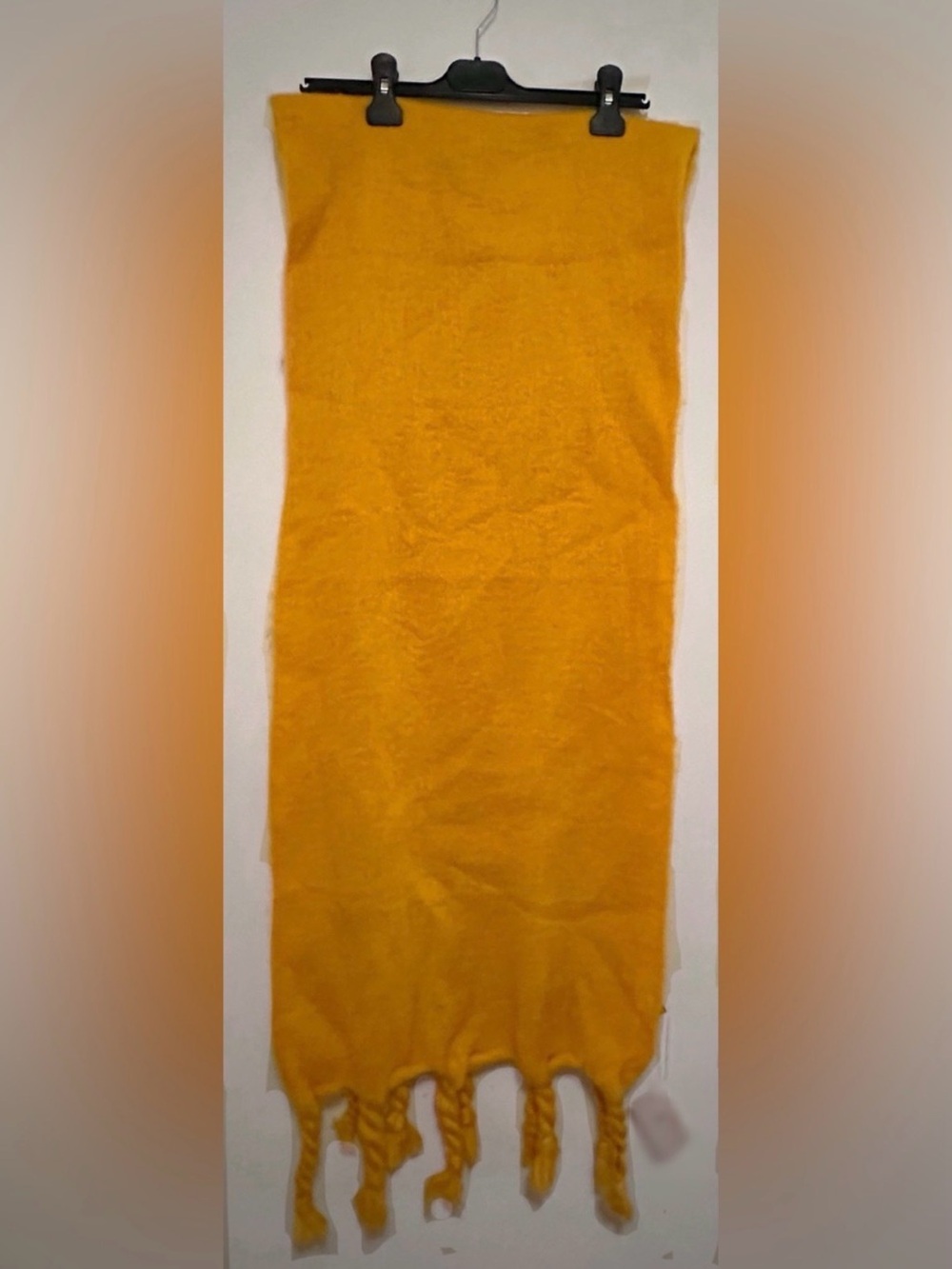 Mustard Yellow Furry Scarf
